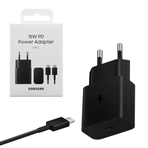 Samsung Caricatore 15W EP-T1510X PD USB-C +Cavo1m USB-C Black