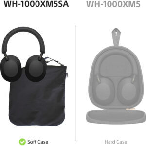 Sony Cuffie Wir/BT NoiseC WH-1000XM5SA Soft Case Google/Siri Black